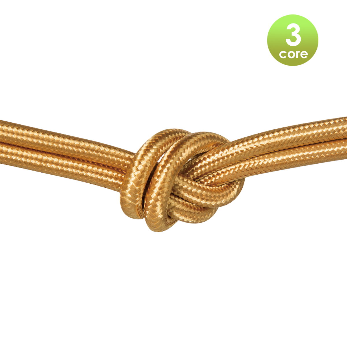 Tangla lighting - TLCB01008SV - 3c - Fabric cable 3 core - in glossy Tuscan